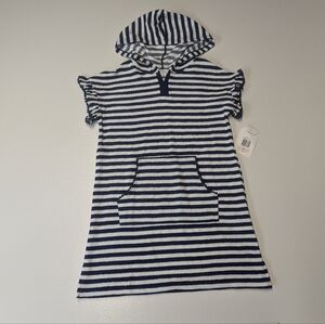 NWT Flapdoodles Size 10 Terrycloth Hooded Dress/Cover-up